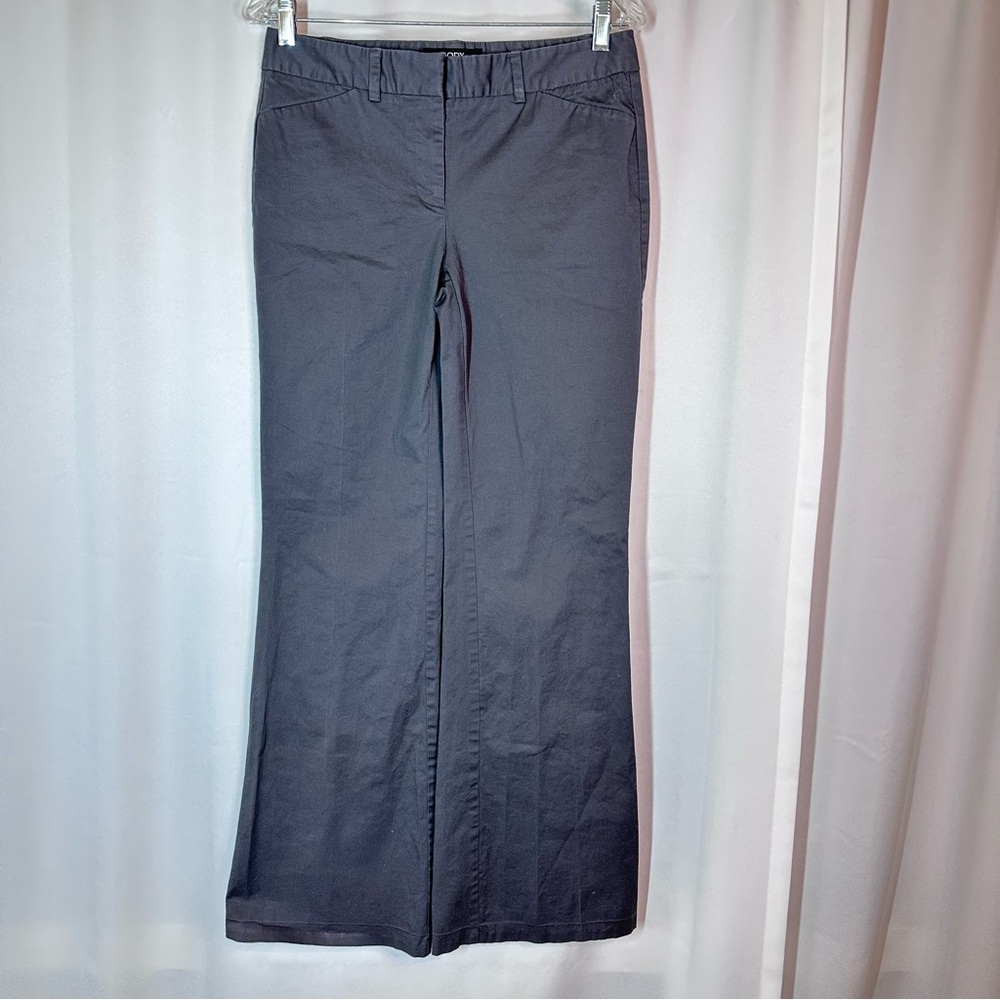 Body by Victoria The Christie Fit Slacks Gray Size 8 Stretch Flare Pants Y2K EUC